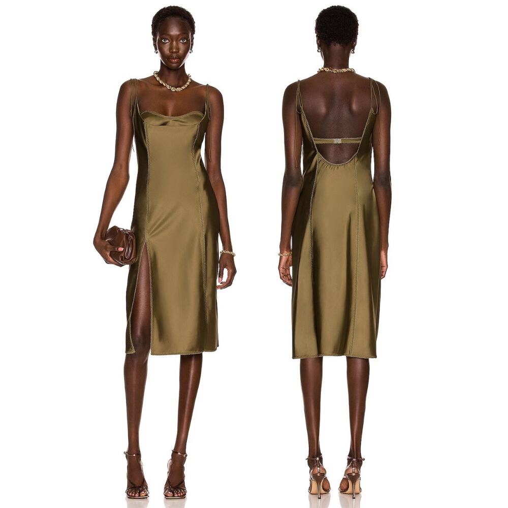 Anna October Dancer Bandeau Dress Satin Cocktail Party Formal Gala M
